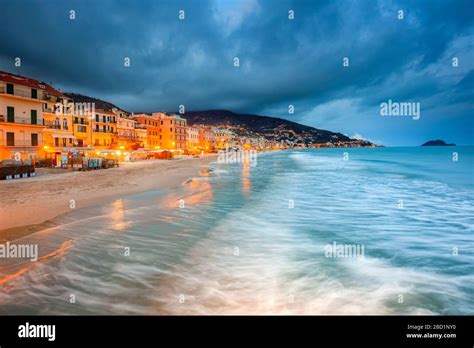 Italy Liguria Alassio the Beach Stock Photo - Alamy