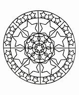 Mandala Composed Of stars Various Sizes  Coloring Pages For sketch template