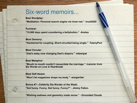 PPT - Writing a six-word memoir... PowerPoint Presentation, free ...