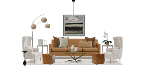 Transitional Living Room Set With Antique Gold Coffee Table | Spacejoy