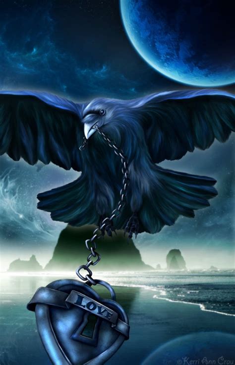 Raven Love by Kerri Ann Crau Crow Art, Raven Art, Dark Gothic, Gothic ...