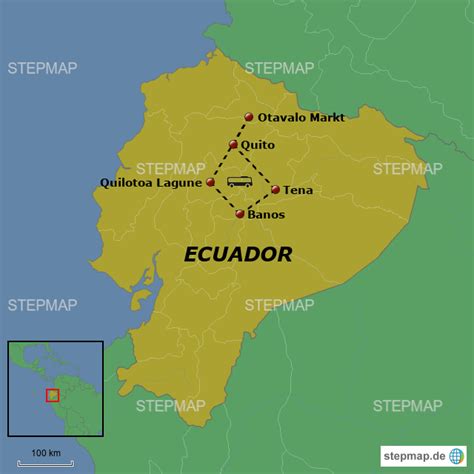 StepMap - ECUADOR_Übersicht - Landkarte für China