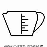 Measuring Cup Coloring Pages For Kids  Free sketch template