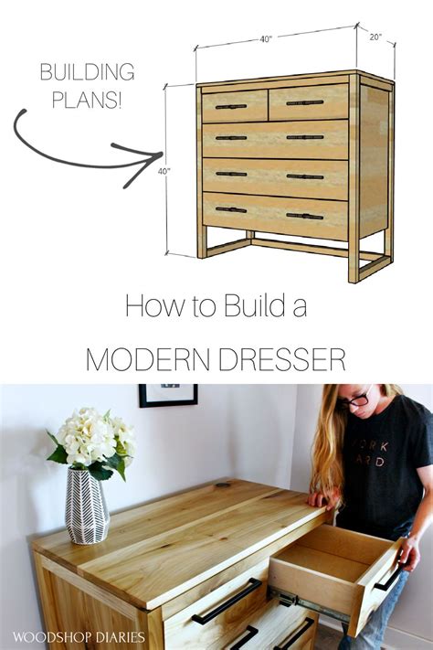 Modern 5 Drawer Dresser--{9 Step Printable Building Plans!} | Diy dresser plans, Diy furniture ...