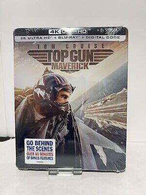 TOP GUN: MAVERICK 4K Steelbook [4K UHD + Blu-ray + Digital] New. Ships ...