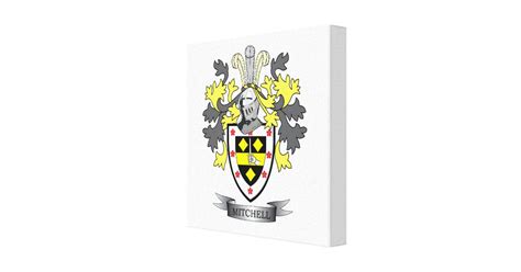 Mitchell Family Crest Coat of Arms Canvas Print | Zazzle.com