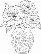 Flower Coloring Pages For Adults  Best Kids sketch template