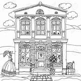 Victorian House Coloring Page Pages sketch template