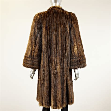 Muskrat Fur Coat - Size S - Pre-Owned | VintageFurs