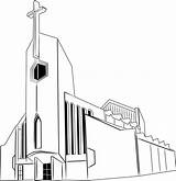 Coloring Cathedral Church Printable Sheet Catholic Roman Looks Know  sketch template