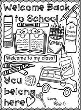 First Day Of School/ Welcome Back To School Editable Coloring Sheet sketch template