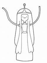 Princess Bubblegum Adventure Time coloring Page sketch template