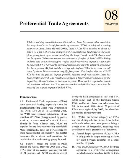 Trade Agreement - 6+ Examples, Format, How to Make, Pdf