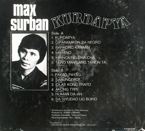 "Visayan Novelty King" Max Surban : Max Surban LP Albums (w/ UPDATES)