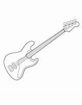 Bass Guitar Coloring Page Pages sketch template