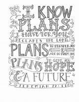 Jeremiah 2911 I Know The Plans Bible Verse Printable Hand Drawn  sketch template
