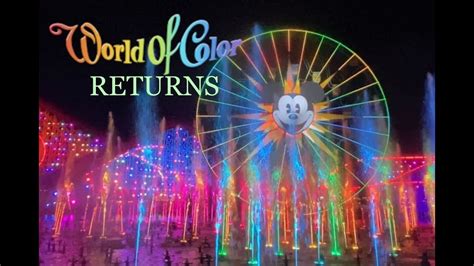 World Of Color 2022 Return in 4K - Disney California Adventure - YouTube