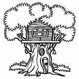 Simple Tree House coloring Page  Download Print Or Color Online For Free sketch template