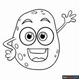Potato Coloring Page  Easy Drawing Guides sketch template