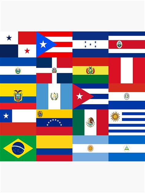 "Flags of Latin America" Sticker for Sale by GeronimoGeorge | Redbubble