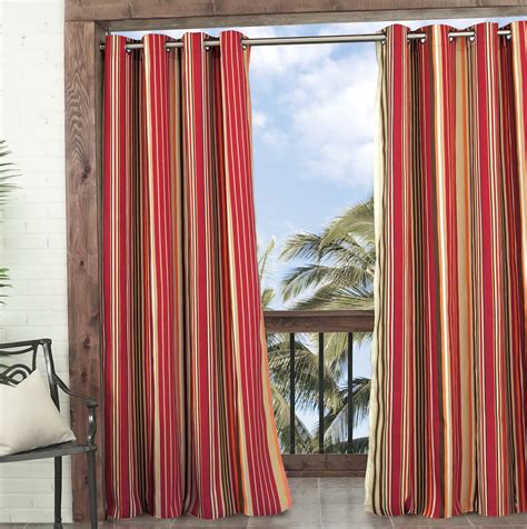 Red Stripe Curtain Panels | Home Design Ideas