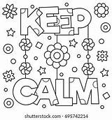 Keep Calm Coloring Page Vector Illustration De Stock Libre  sketch template