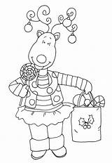 Free Dearie Dolls Digi Stamps Candy The Reindeer  sketch template