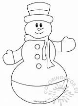 Childrens coloring Pages Snowman With Hat And scarf  Coloring Page sketch template