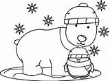Winter Polar Bears Coloring Pages sketch template