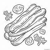 Bacon Coloring Page 34283 27108 sketch template