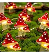 Amazon.com: KAiSnova Mushroom Decor Cottagecore Room Decor 10FT 30LEDs Mushroom String Lights ...