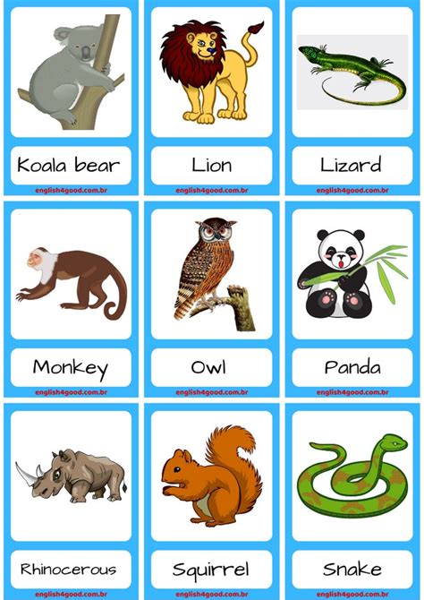 Wild and Farm Animals - Flashcards | Animal flashcards, Flashcards for kids, Animals flashcards