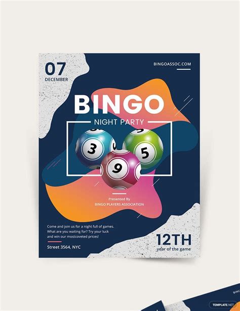 Bingo Night Flyer Template in Word, PSD, Publisher, InDesign, Illustrator, Pages, Google Docs ...