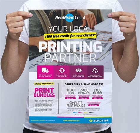 Print Shop Poster / Banner Template - PSD, Ai & Vector - BrandPacks