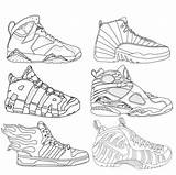 Six Nike Shoes coloring Page  Download Print Or Color Online For Free sketch template