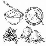 Rice Drawing Bowl Clipart Vector White Template Sketch Istock Stock  sketch template