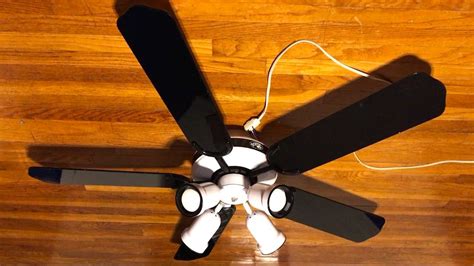 Hampton Bay Waterton Ceiling Fan 52" (5 Blades)(Black Blades) - YouTube