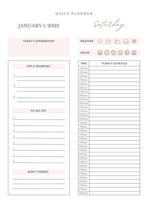 Free Printable Daily Planner Templates (Editable PDF), 59% OFF