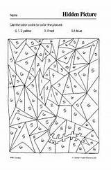 Hidden Picture Color By Number  Activity Shelter sketch template