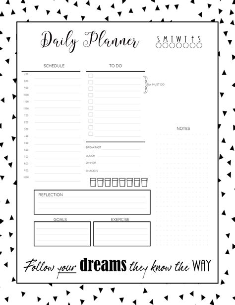 Free Daily Planner Template | Customize then Print