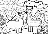 Pages Alpaca Llama Alpacas Malvorlagen Wecoloringpage Lama Ausmalbilder  sketch template