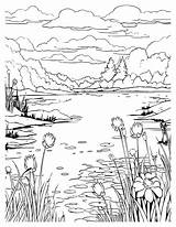 Lakeside Retreat Coloring Pages  Serenity Awaits sketch template