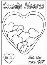 Valentine Candy Heart Coloring Pages sketch template