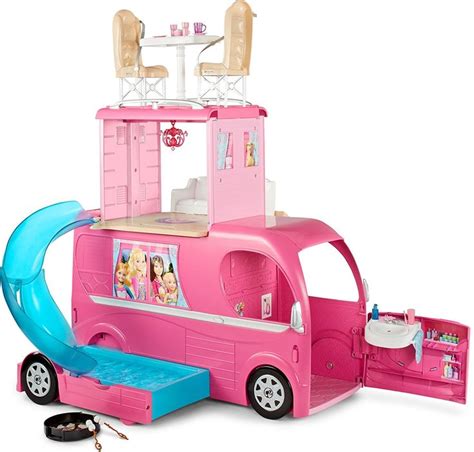 Amazon.com: Barbie Pop-Up Camper Vehicle: Toys & Games | Barbie camper ...