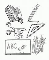 School Objects Coloring Pages  Team sketch template