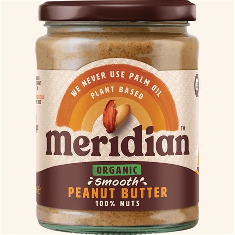 Meridian Organic Smooth Peanut Butter 470g Jar