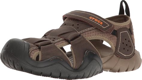 Crocs Men's Swiftwater Leather Fisherman M Sandal: Amazon.ca: Shoes & Handbags