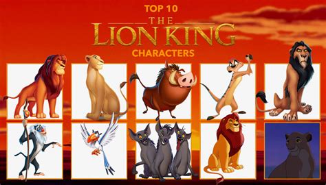 My Top 10 Favorite The Lion King Characters by aaronhardy523 on DeviantArt