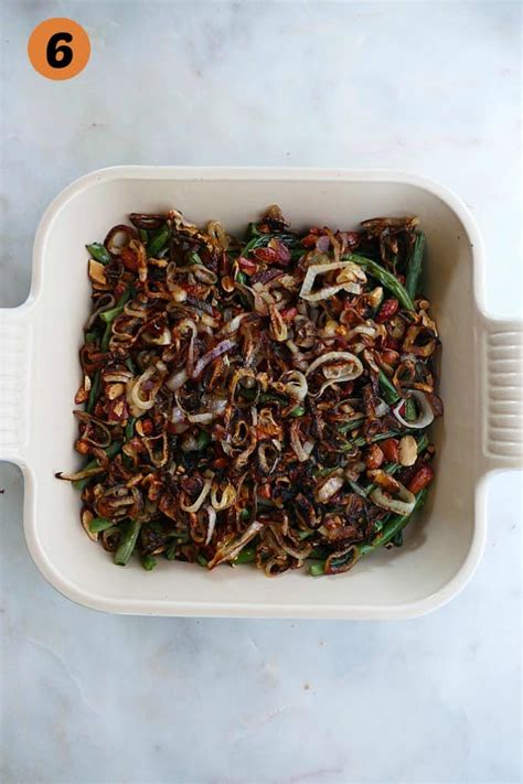 Healthier Green Bean Casserole with Almonds - It's a Veg World After All®