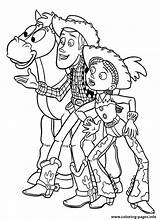 Toy Story Andy Jessie Bullseye Horse Surprise Coloring Page Printable sketch template